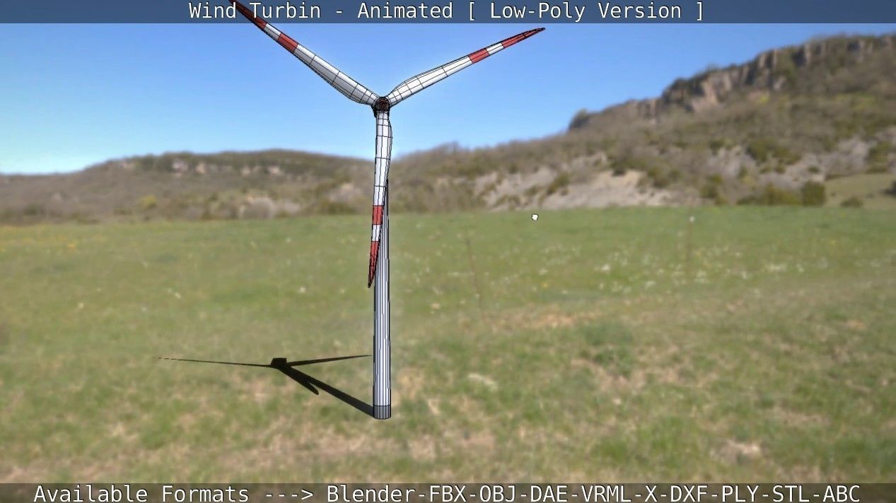Wind Turbin - Animated and Low-Poly Low-poly 3D model_81