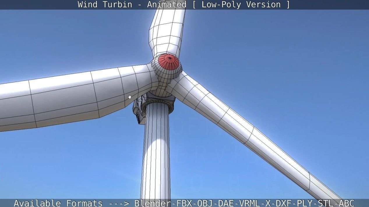 Wind Turbin - Animated and Low-Poly Low-poly 3D model_53