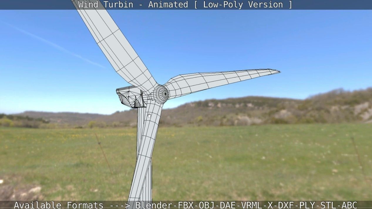 Wind Turbin - Animated and Low-Poly Low-poly 3D model_102