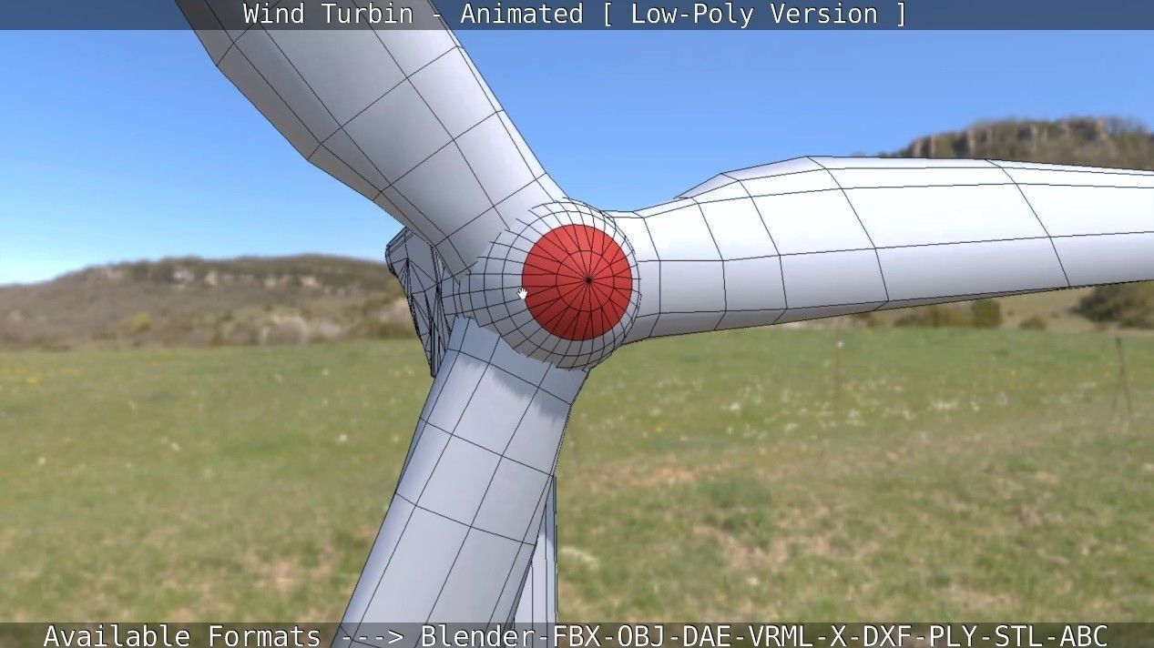Wind Turbin - Animated and Low-Poly Low-poly 3D model_50