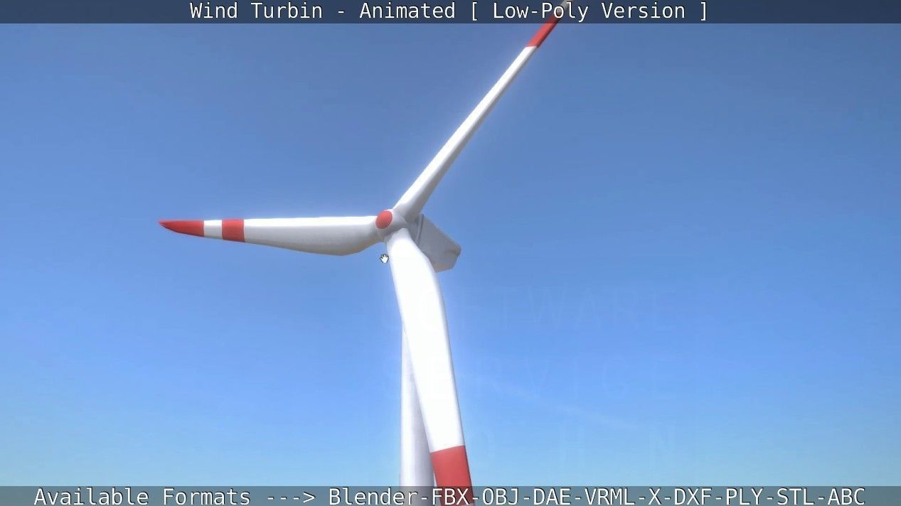 Wind Turbin - Animated and Low-Poly Low-poly 3D model_23