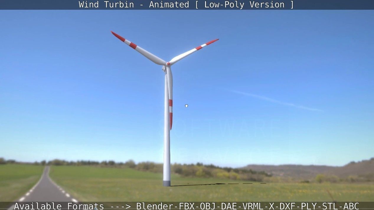Wind Turbin - Animated and Low-Poly Low-poly 3D model_12