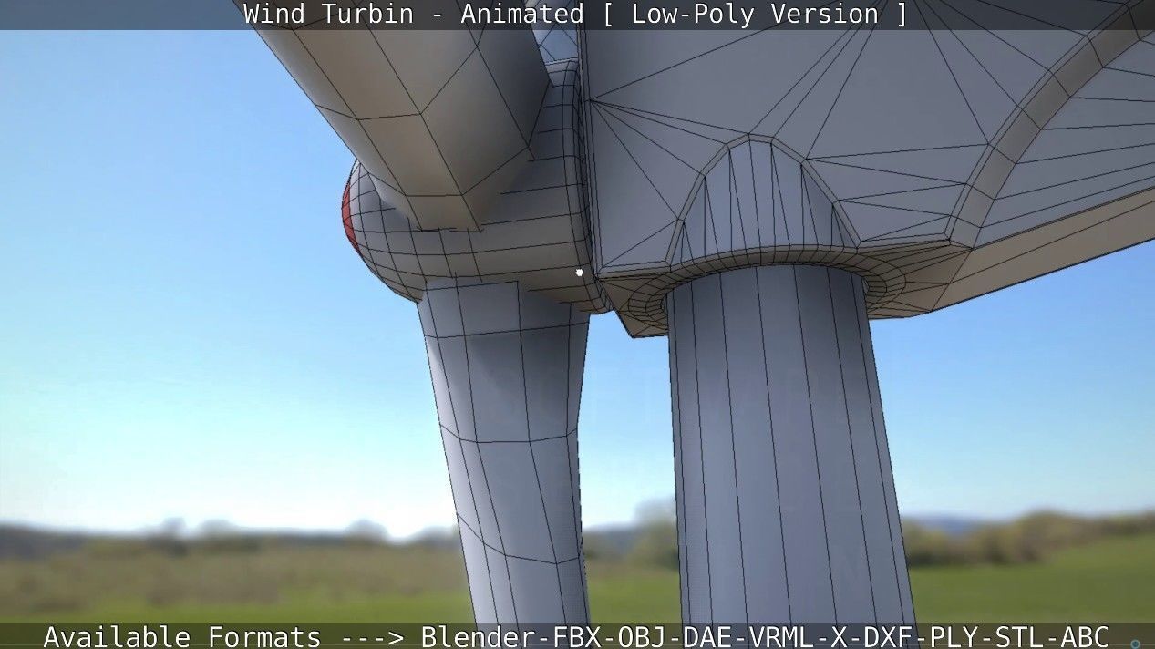 Wind Turbin - Animated and Low-Poly Low-poly 3D model_35