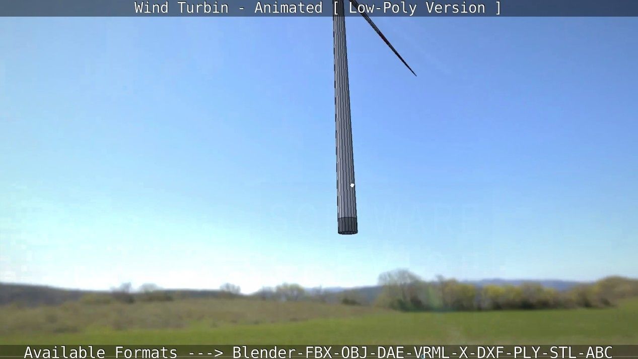 Wind Turbin - Animated and Low-Poly Low-poly 3D model_68