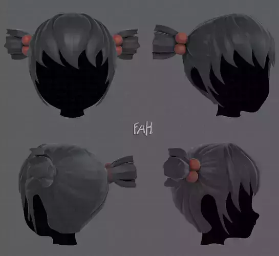 3D Hair style for girl V15