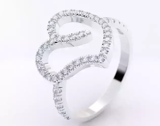 Ring heart symbol of love