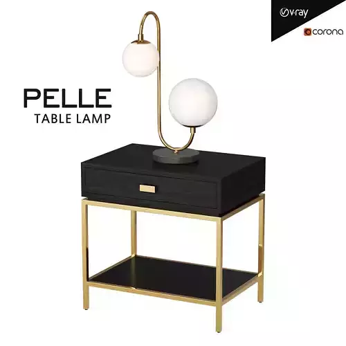 Pelle Table Lamp Low-poly 3D model