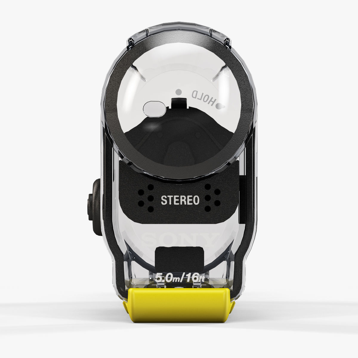 Sony SPK-AS2 Case for HDR-AS100V action camera Low-poly 3D model_4