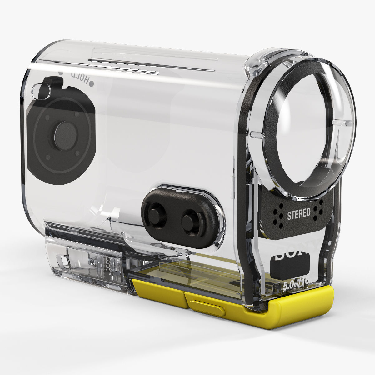 Sony SPK-AS2 Case for HDR-AS100V action camera Low-poly 3D model_3