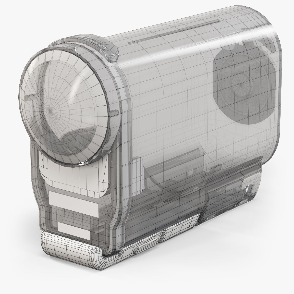 Sony SPK-AS2 Case for HDR-AS100V action camera Low-poly 3D model_9