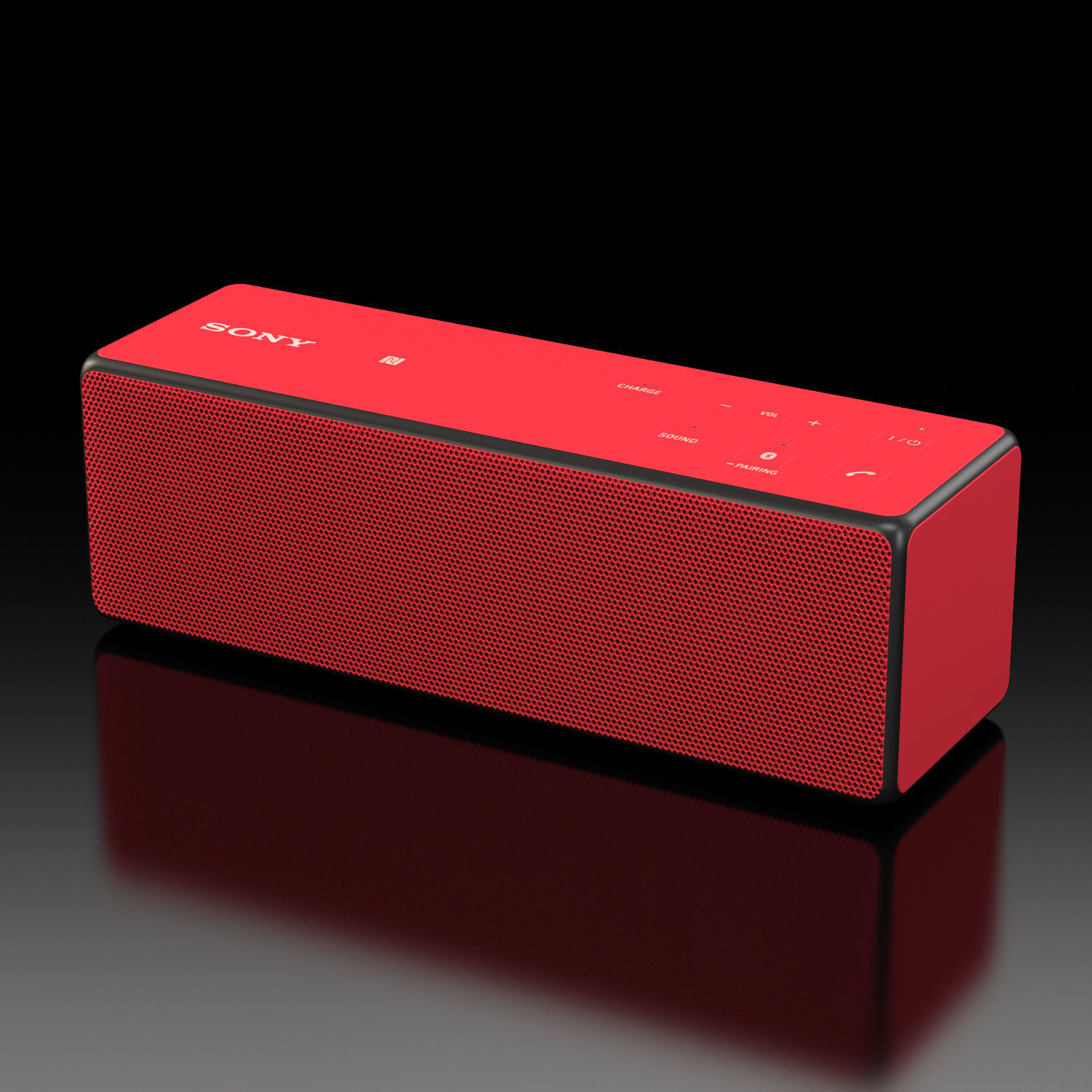 Sony SRS-X33 portable bluetooth speaker Low-poly 3D model_2