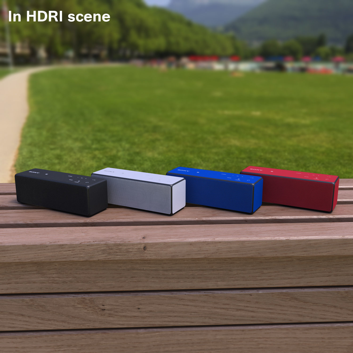 Sony SRS-X33 portable bluetooth speaker Low-poly 3D model_35