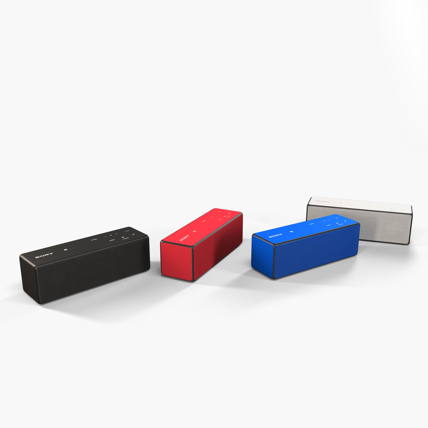 Sony SRS-X33 portable bluetooth speaker Low-poly 3D model_10