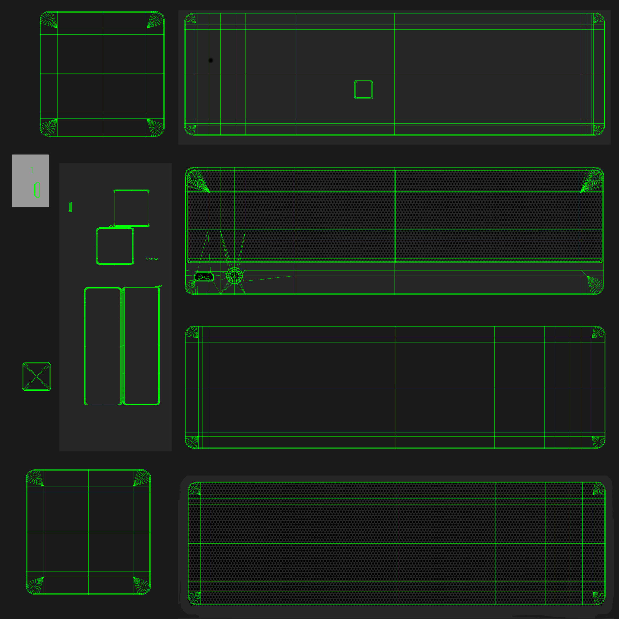 Sony SRS-X33 portable bluetooth speaker Low-poly 3D model_46
