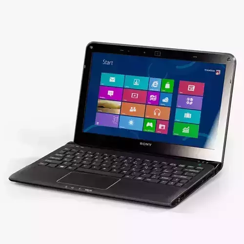 Sony VAIO SVE1112M1R-B laptop Low-poly 3D model
