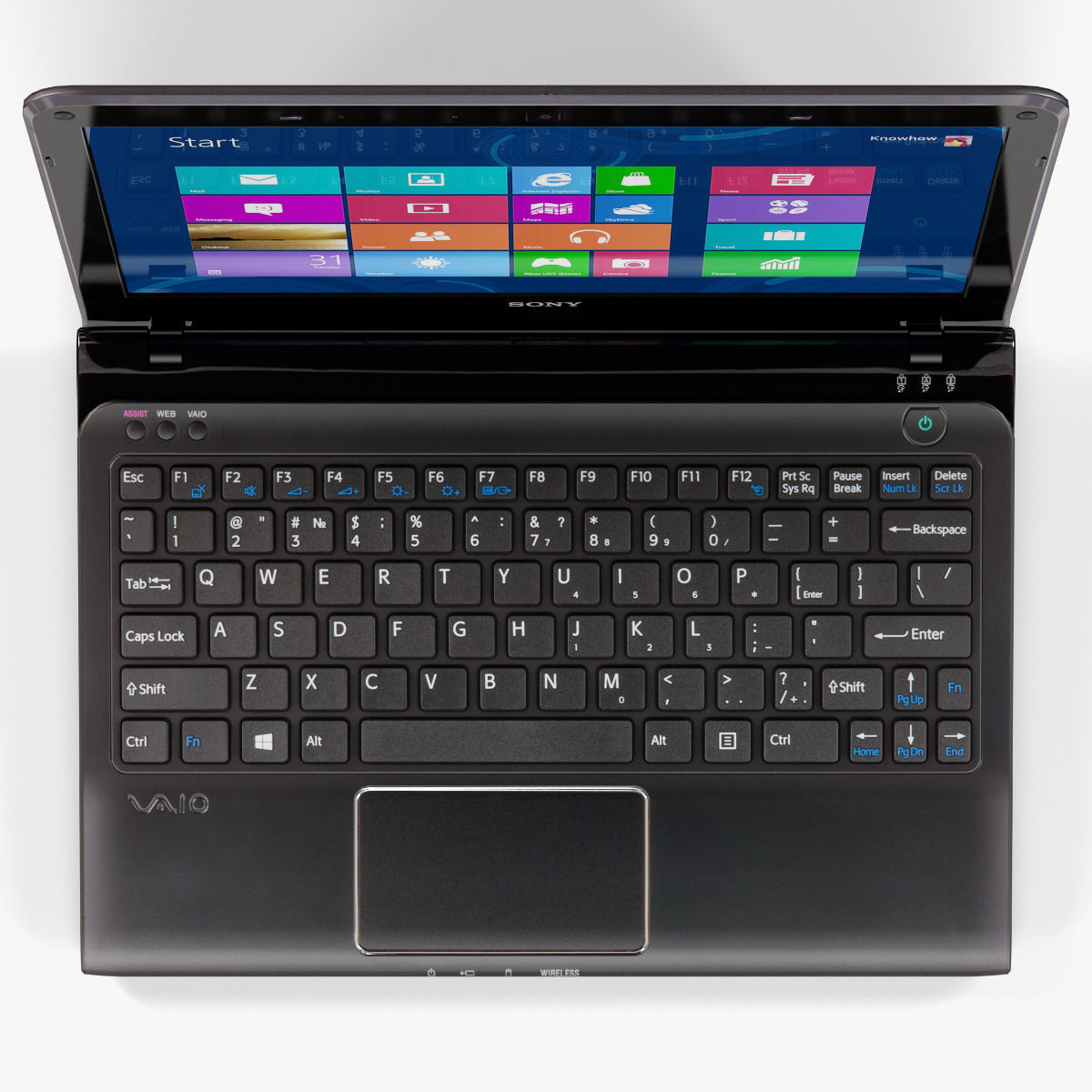 Sony VAIO SVE1112M1R-B laptop Low-poly 3D model_9