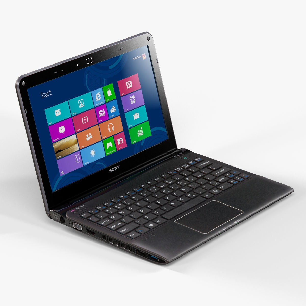 Sony VAIO SVE1112M1R-B laptop Low-poly 3D model_4