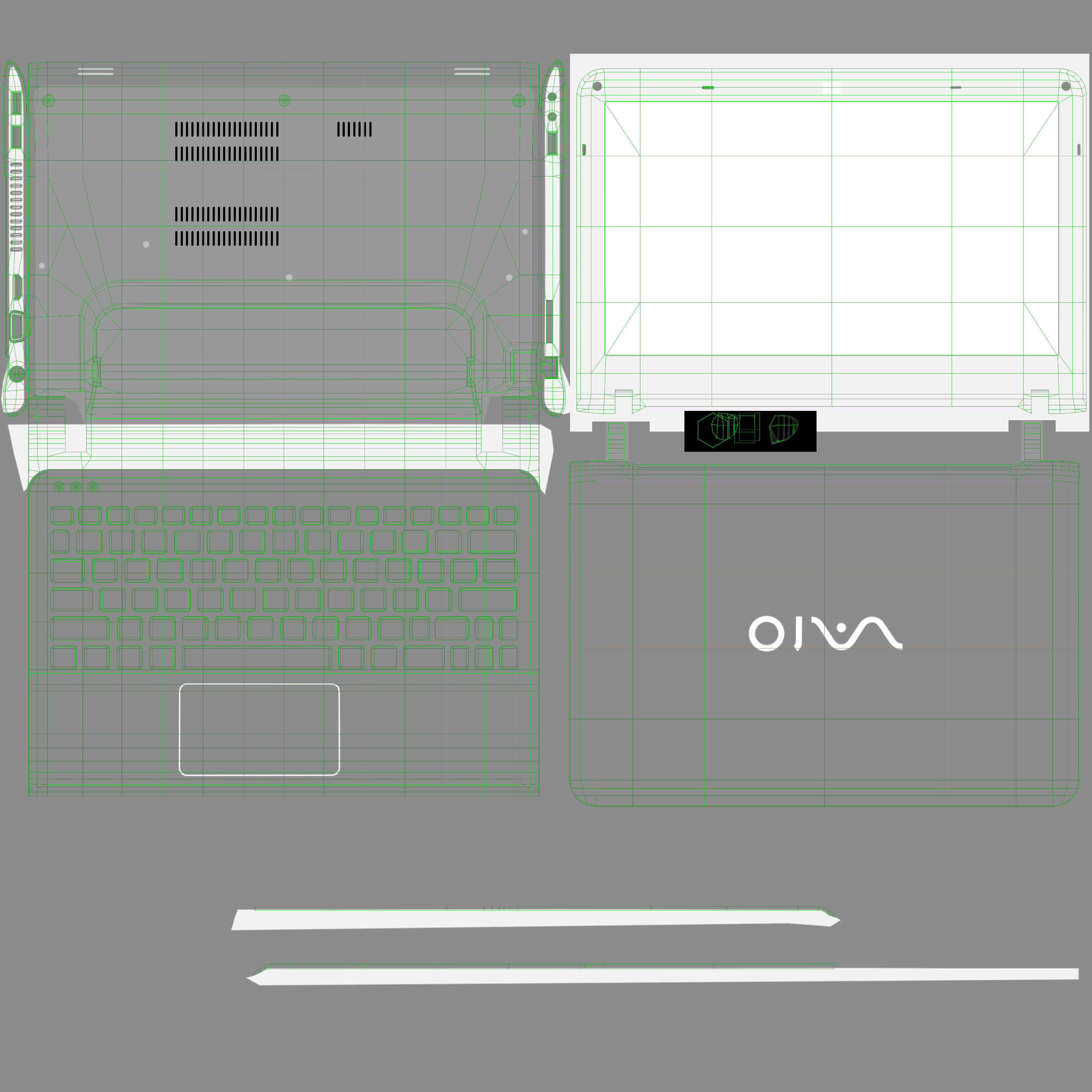 Sony VAIO SVE1112M1R-B laptop Low-poly 3D model_16
