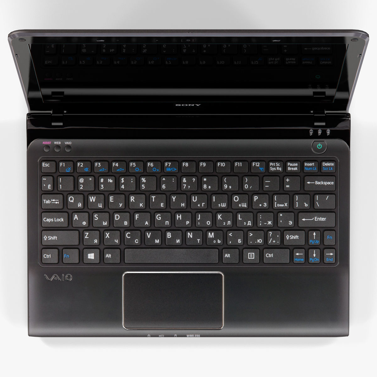 Sony VAIO SVE1112M1R-B laptop Low-poly 3D model_10