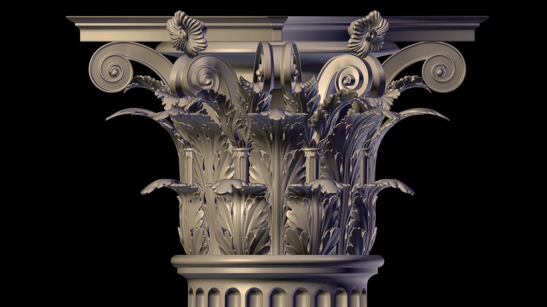 Corinthian order - COLUMN 3D model_6