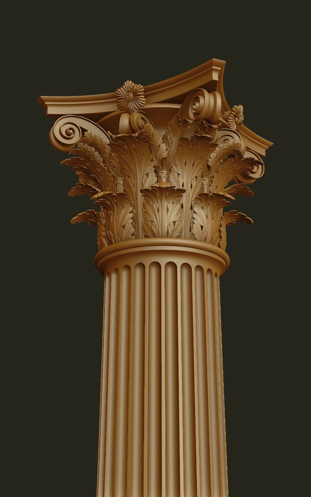 Corinthian order - COLUMN 3D model_3