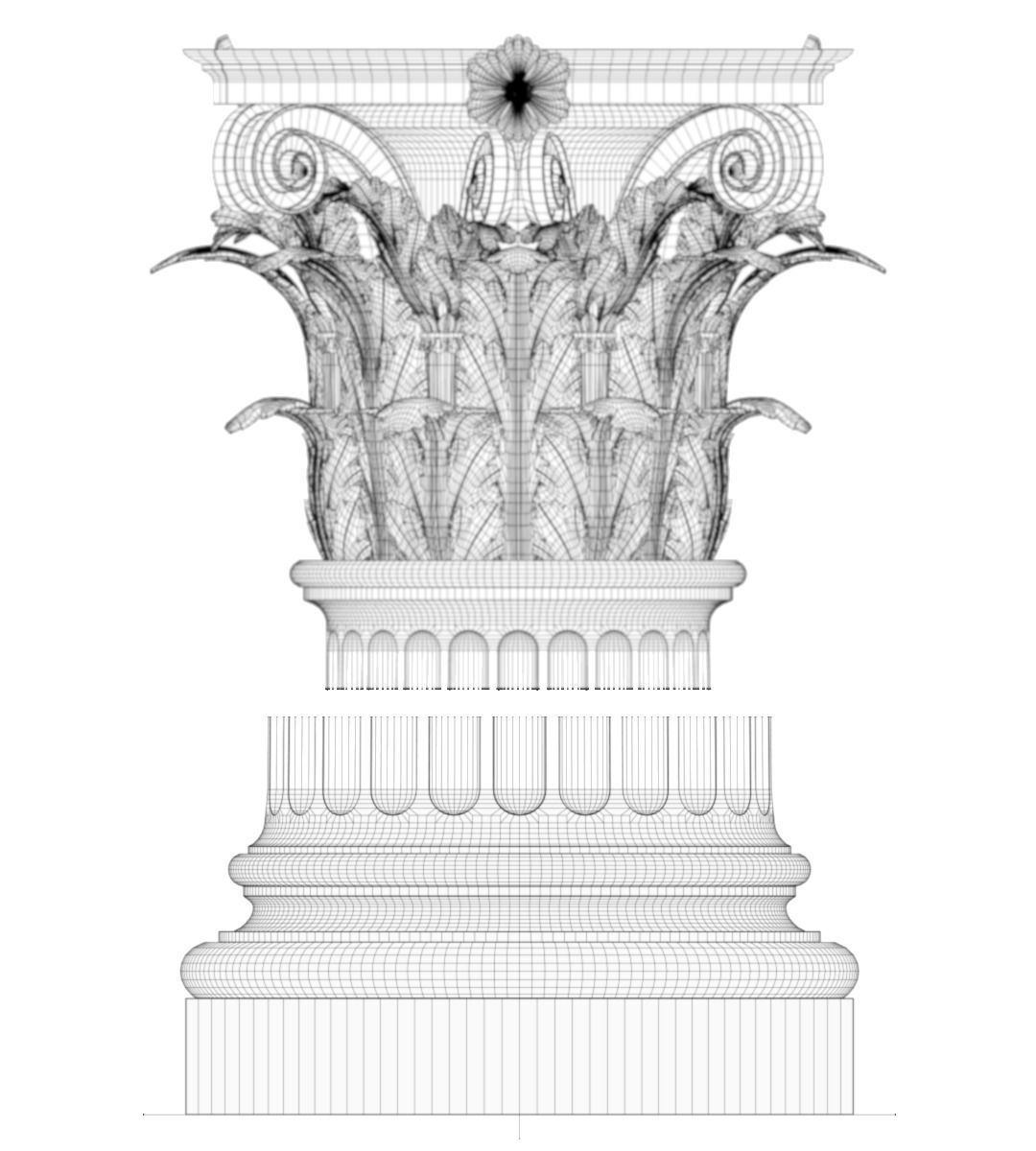 Corinthian order - COLUMN 3D model_4