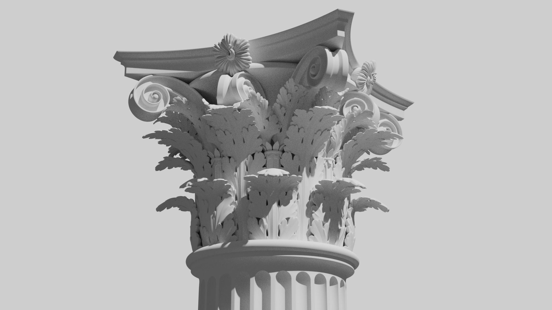 Corinthian order - COLUMN 3D model_7