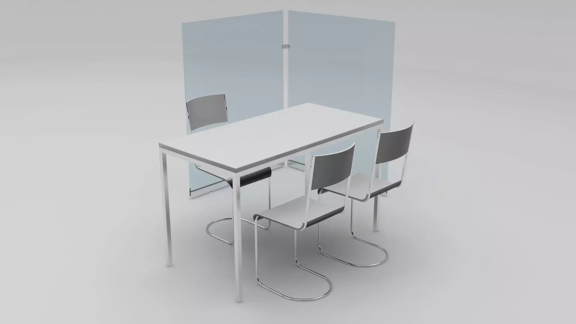 CHAIR AND TABLE 3D model_0