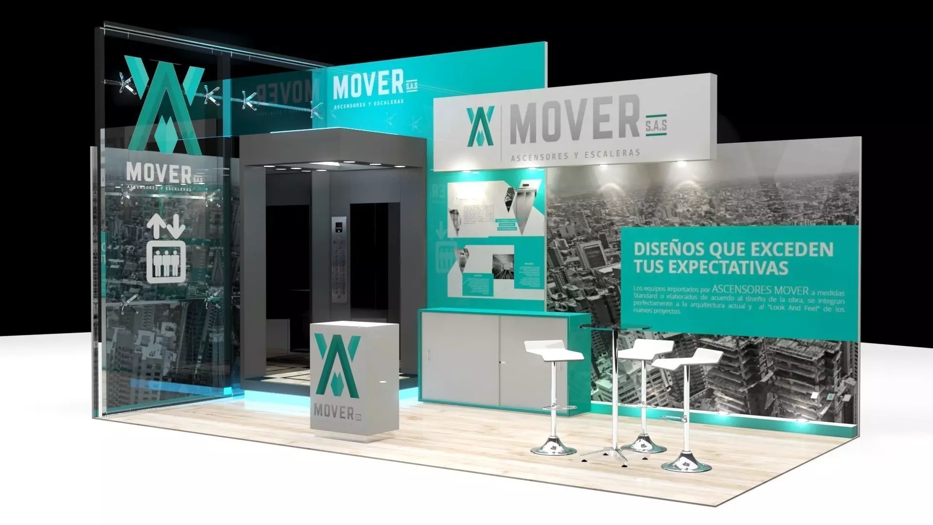 STAND EXHIBITION MOVER 3D model