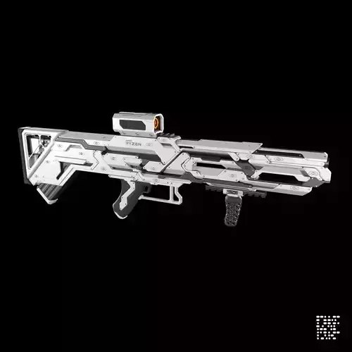 Sci-fi concept Rifle Free 3D model