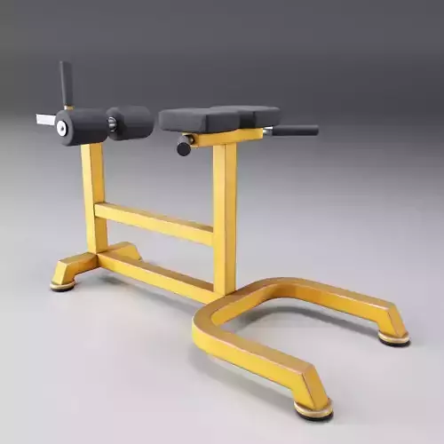Hyperextension biceps curl machine Low-poly 3D model