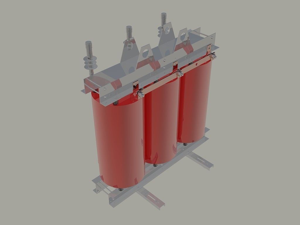 Cast-Resin Transformer 100 kVA - 2004 kV Free 3D model_2