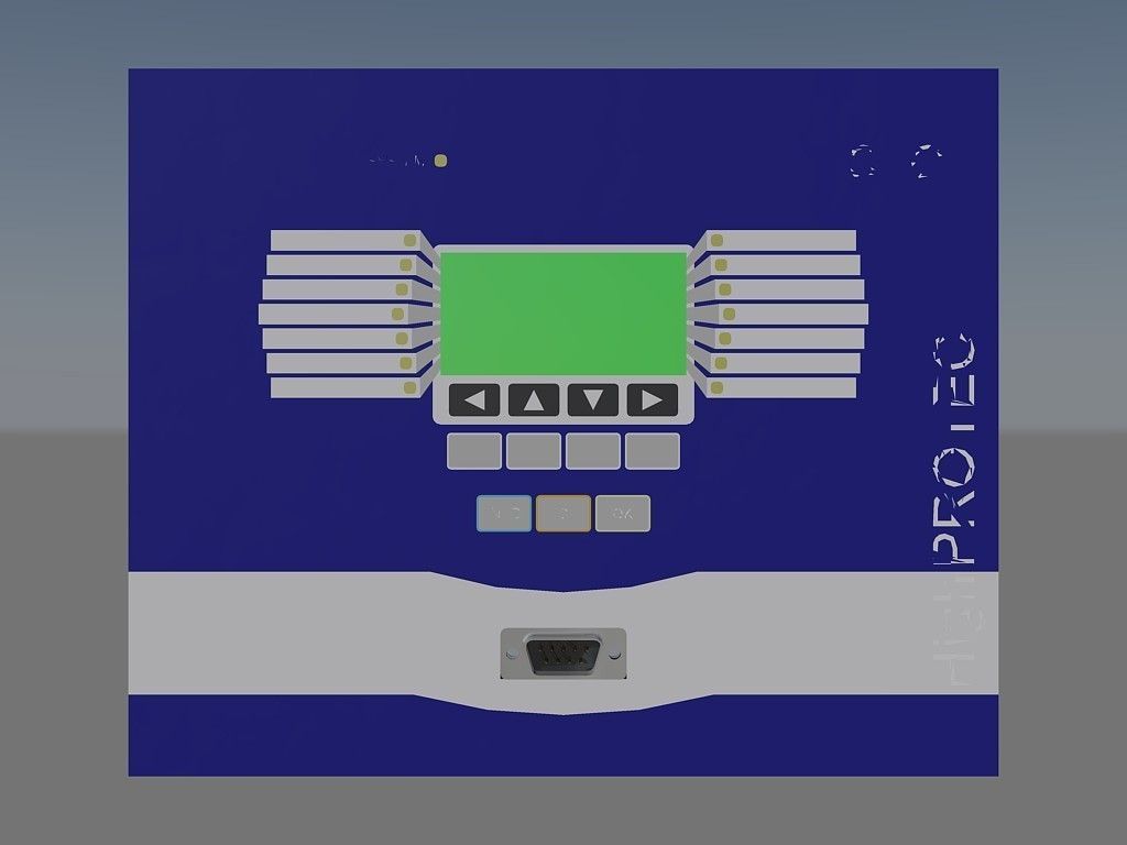 Protection relay Woodward MRA4 Free 3D model_1
