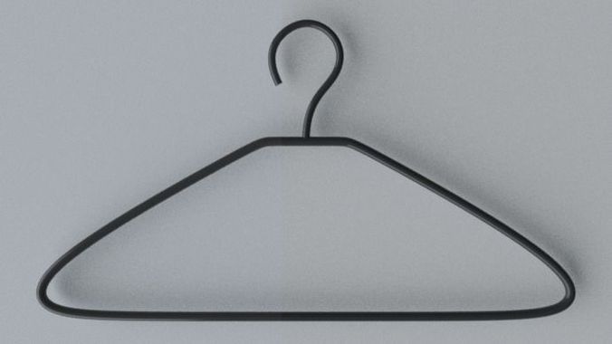 Hanger clothes Low-poly 3D model