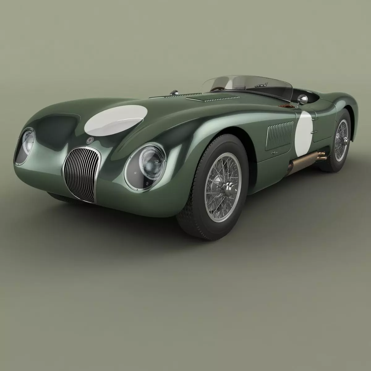 Jaguar C-Type 3D model