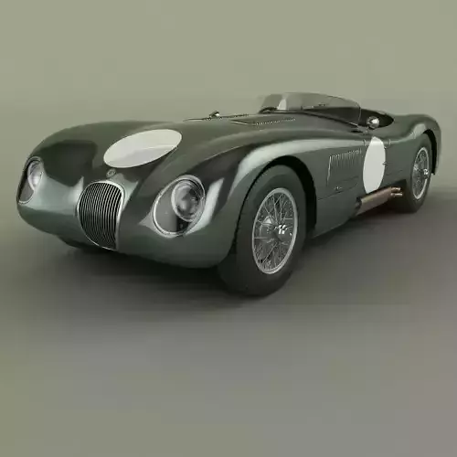 Jaguar C-Type 3D model