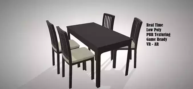 Table and chairs modern style