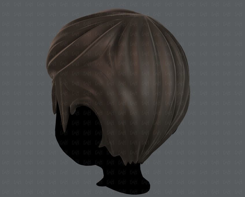 3D Hair style for boy V10 Low-poly 3D model_6