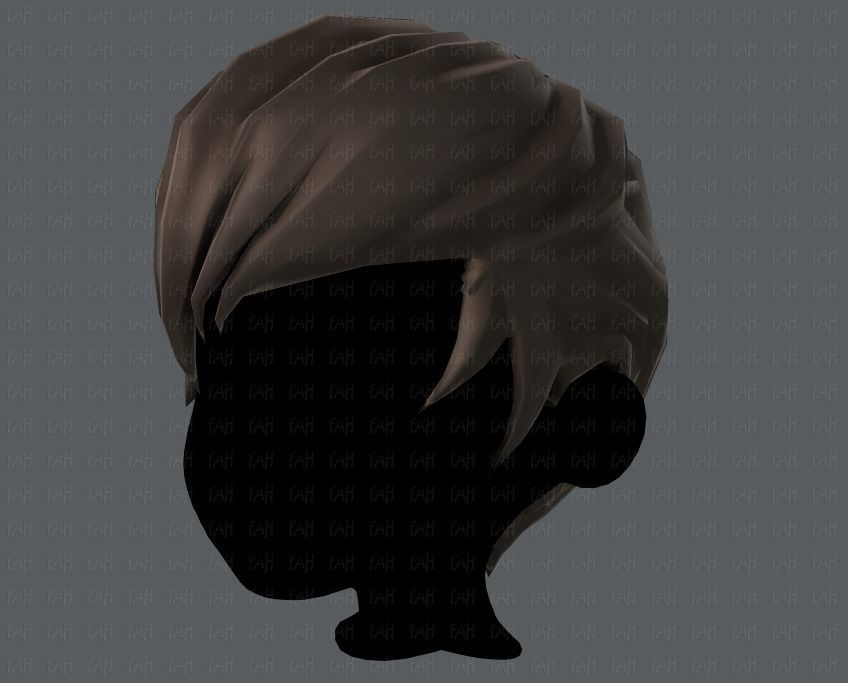 3D Hair style for boy V10 Low-poly 3D model_24