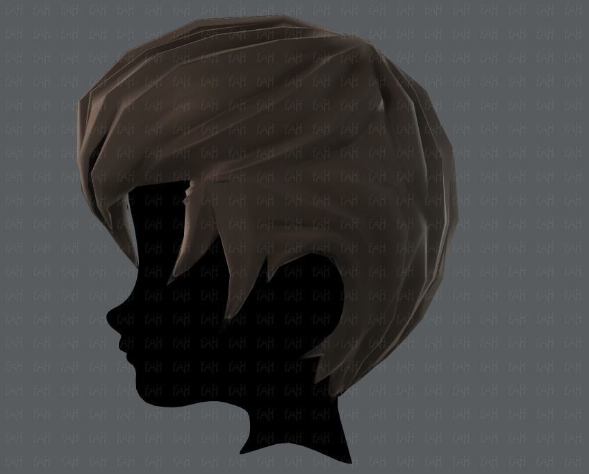 3D Hair style for boy V10 Low-poly 3D model_23