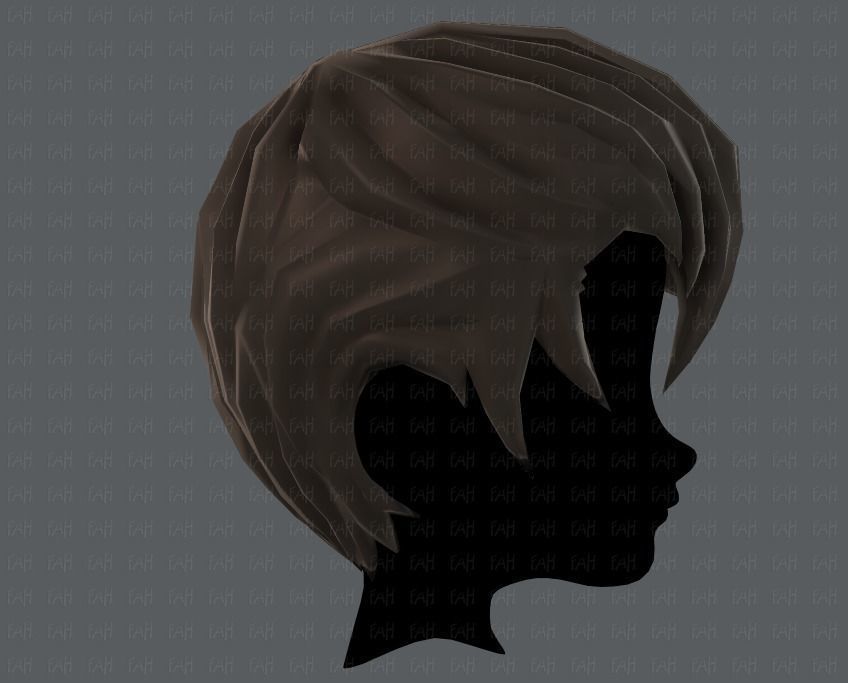 3D Hair style for boy V10 Low-poly 3D model_19