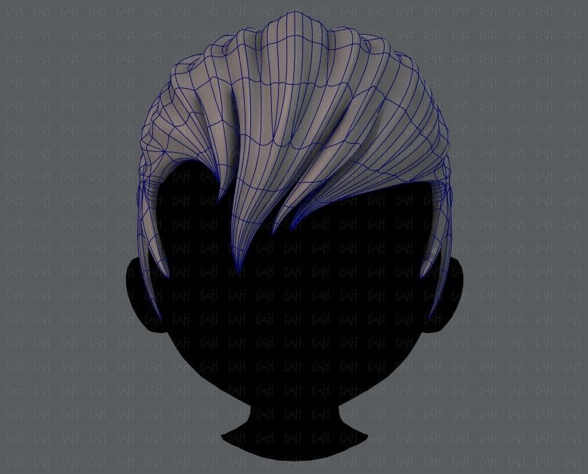3D Hair style for boy V10 Low-poly 3D model_9