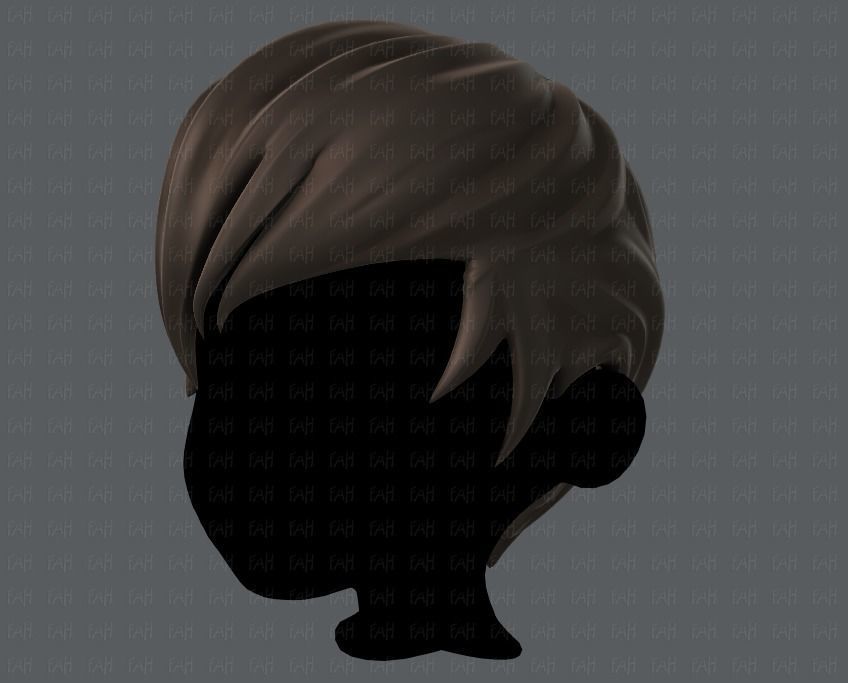 3D Hair style for boy V10 Low-poly 3D model_8