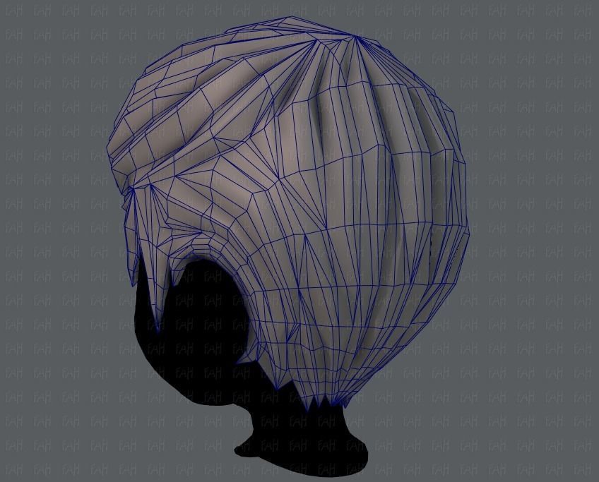 3D Hair style for boy V10 Low-poly 3D model_30