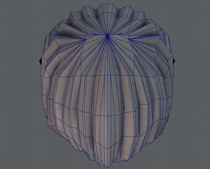 3D Hair style for boy V10 Low-poly 3D model_36