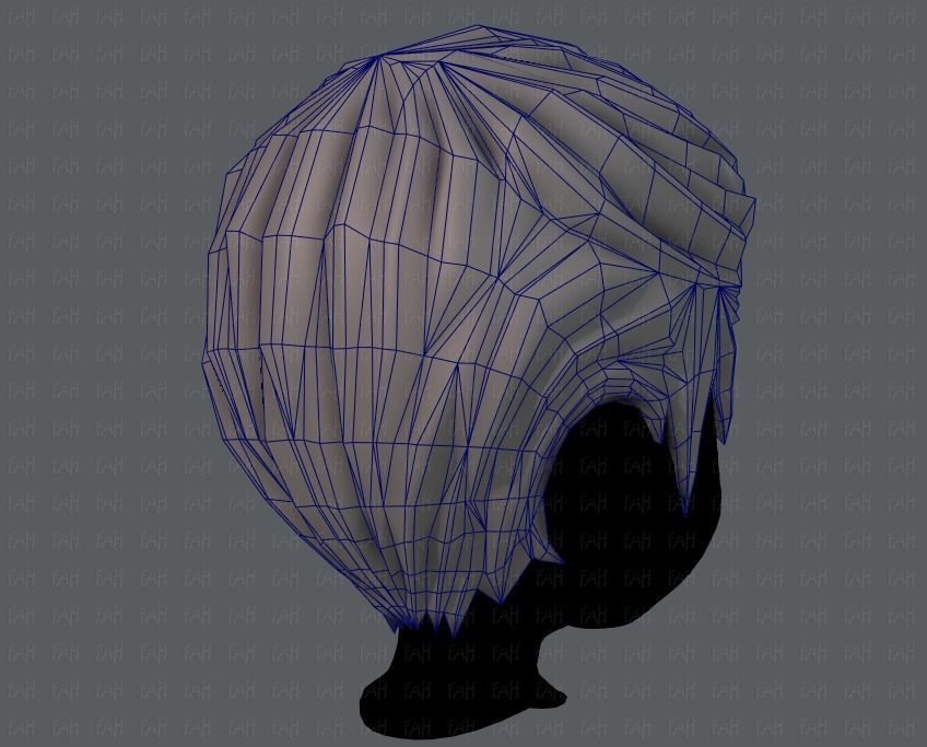 3D Hair style for boy V10 Low-poly 3D model_28