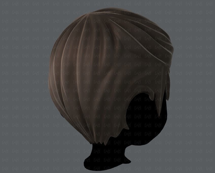 3D Hair style for boy V10 Low-poly 3D model_4