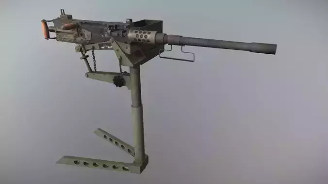 Browning M2 Low Poly