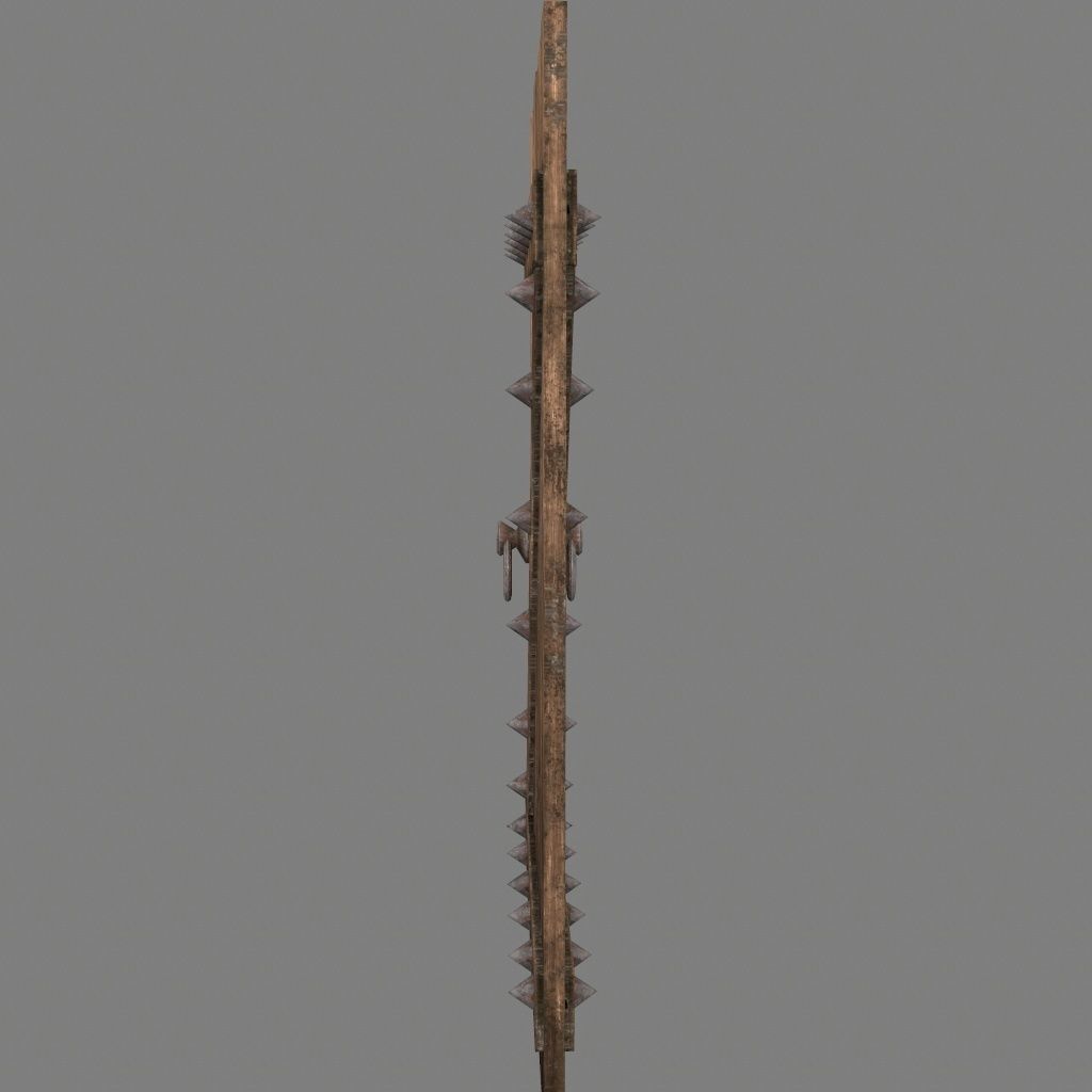 Medieval Door  Low-poly 3D model_11