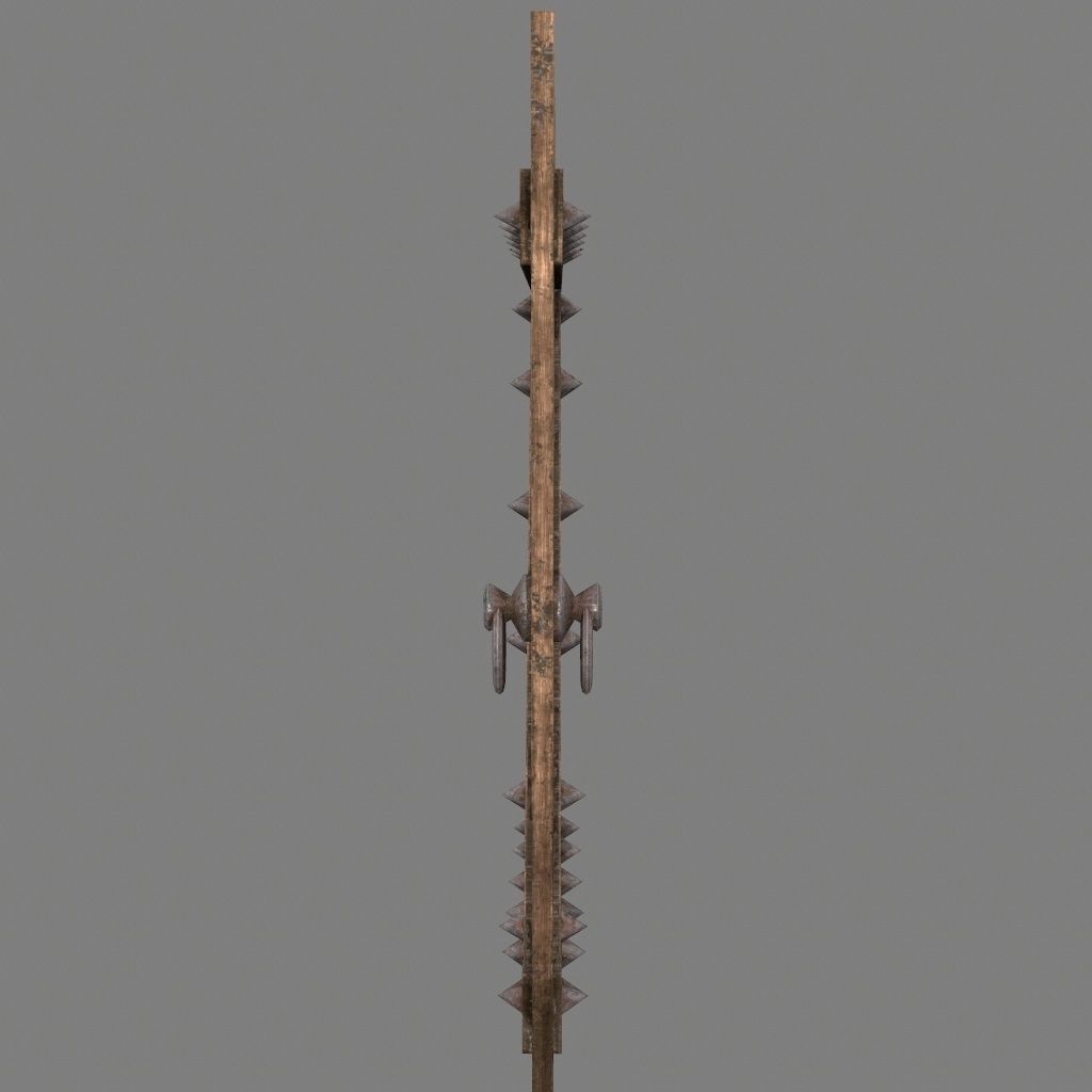 Medieval Door  Low-poly 3D model_6